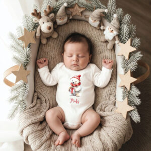 božićni medvjedić, božić, božićna kolekcija, božićni bodi, dječji bodi, unikatni bodi, bodi s imenom, bodi početnica, poklon za bebe, poklon za novorođenče, unikatni pokloni, personalizirani pokloni