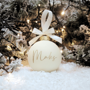 Božićna kuglica, Personalizirana božićna kuglica, Božićni poklon za djecu, Božićni poklon za bebe, Kuglica s imenom, Poklon za prvi Božić, Unikatni božićni ukras Personalizirani blagdanski poklon , Djeca i bebe božićni ukrasi, Personalizirana božićna kuglica s imenom za bebu