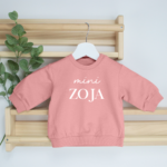 Personalizirani dječji pulover- roza, personalizirani pokloni, pokloni za bebe, poklon za babine, poklon za babinje, poklon za rođenje djeteta, najljepši poklon za bebe, najljepši poklon za rođenje djeteta