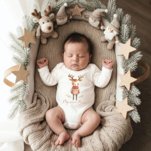 Moj prvi Božić, personalizirani bodi ,dječji bodi za Božić, poklon za novorođenče, božićni bodi, bodi s natpisom, poklon za dijete, božićni suvenir, dječja odjeća za Božić, unikatni poklon, novorođenče prvi Božić, božićni outfit za bebe personalizirani poklon božićna odjeća za bebe uspomenarski poklon