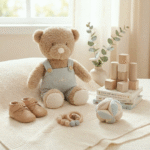 plišani medvjedić, personalizirani medvjedić, poklon za bebu, pokloni za bebu, babinje, personalizirani pokloni za bebe, moj prvi medvjedić,